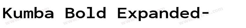 Kumba Bold Expanded字体转换